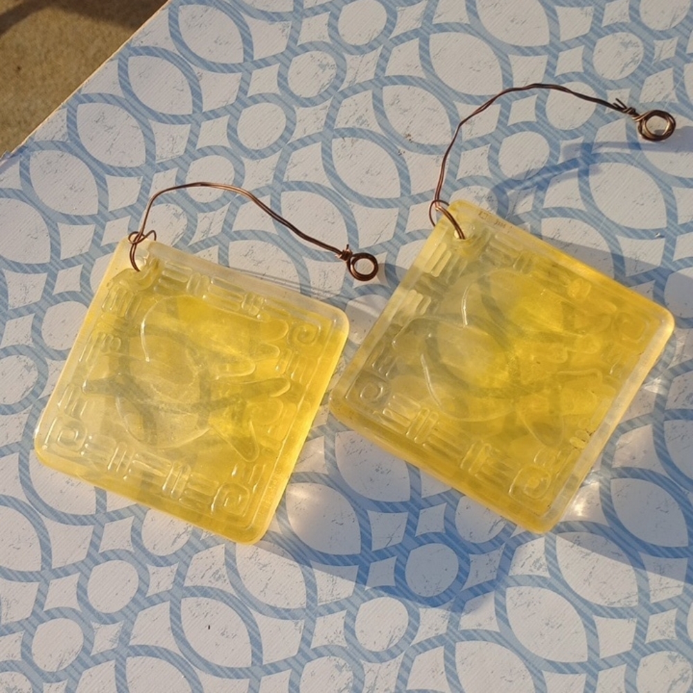 Peace Dove Fused Glass Tiles Set Of Two
